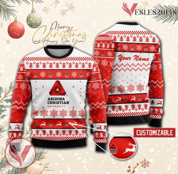 Arizona Christian University Custom Ugly Christmas Sweater, Unique Gift For Fans - Vesles2014s