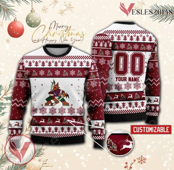Arizona Coyotes Hockey Custom Ugly Christmas Sweater, Unique Gift For Fans - Vesles2014s