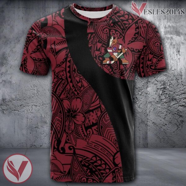 Arizona Coyotes Polynesian Pattern Shirt, Perfect Gifts For NHL Fans - Vesles2014s