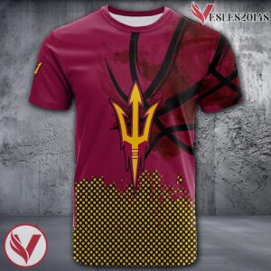 Arizona State Sun Devils Basketball Grunge Pattern Unique Personalized T Shirts - Vesles2014S