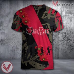 Arkansas-Pine Bluff Golden Lions NCAA With Red Poppy Flower 3D Shirt, Unique Gift For Fans - Vesles2014S 1