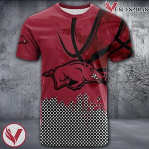 Arkansas Razorbacks Basketball Grunge Pattern Unique Personalized T Shirts - Vesles2014S