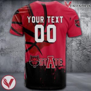 Arkansas State Red Wolves Basketball Grunge Pattern Unique Personalized T Shirts - Vesles2014S 1