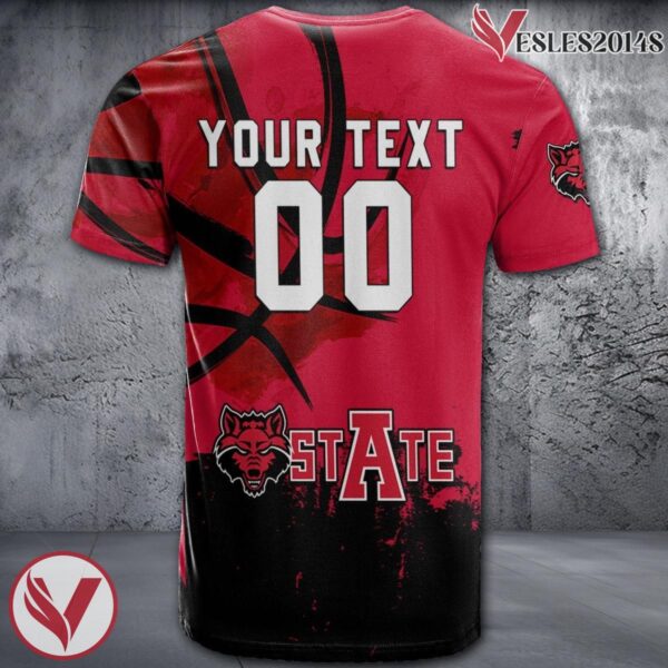Arkansas State Red Wolves Basketball Grunge Pattern Unique Personalized T Shirts - Vesles2014S 1
