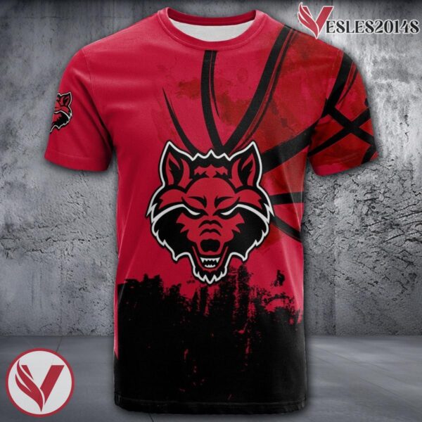 Arkansas State Red Wolves Basketball Grunge Pattern Unique Personalized T Shirts - Vesles2014S