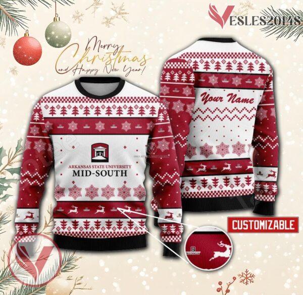Arkansas State University Mid-South Custom Ugly Christmas Sweater, Unique Gift For Fans - Vesles2014s