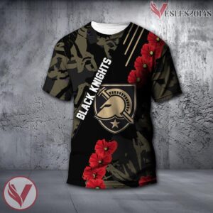 Army Black Knights NCAA With Red Poppy Flower 3D Shirt, Unique Gift For Fans - Vesles2014S