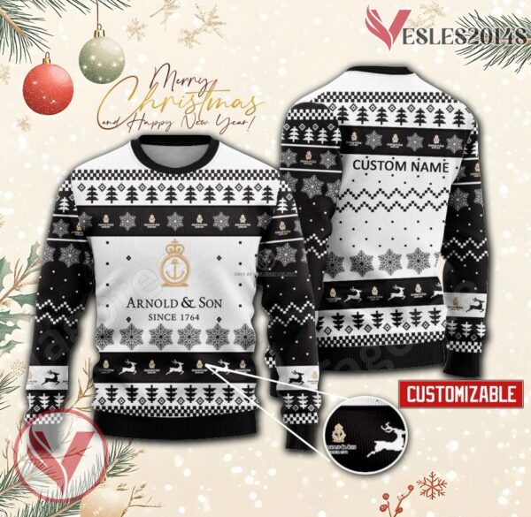 Arnold & Son Logo Personalized Ugly Christmas Sweater, Unique Gift For Fans - Vesles2014s