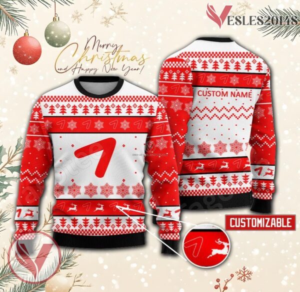 Asiana Airlines Personalized Logo Ugly Christmas Sweater, Unique Gift For Fans - Vesles2014s