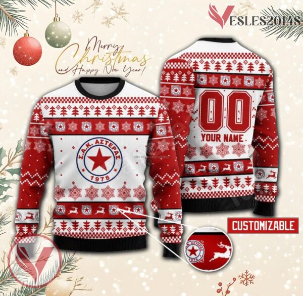 Asteras Kavalas Women Custom Ugly Christmas Sweater, Unique Gift For Fans - Vesles2014s