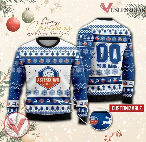 Asterix Avo Women Volleyball Custom Ugly Christmas Sweater, Unique Gift For Fans - Vesles2014s