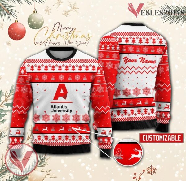 Atlantis University Custom Ugly Christmas Sweater, Unique Gift For Fans - Vesles2014s
