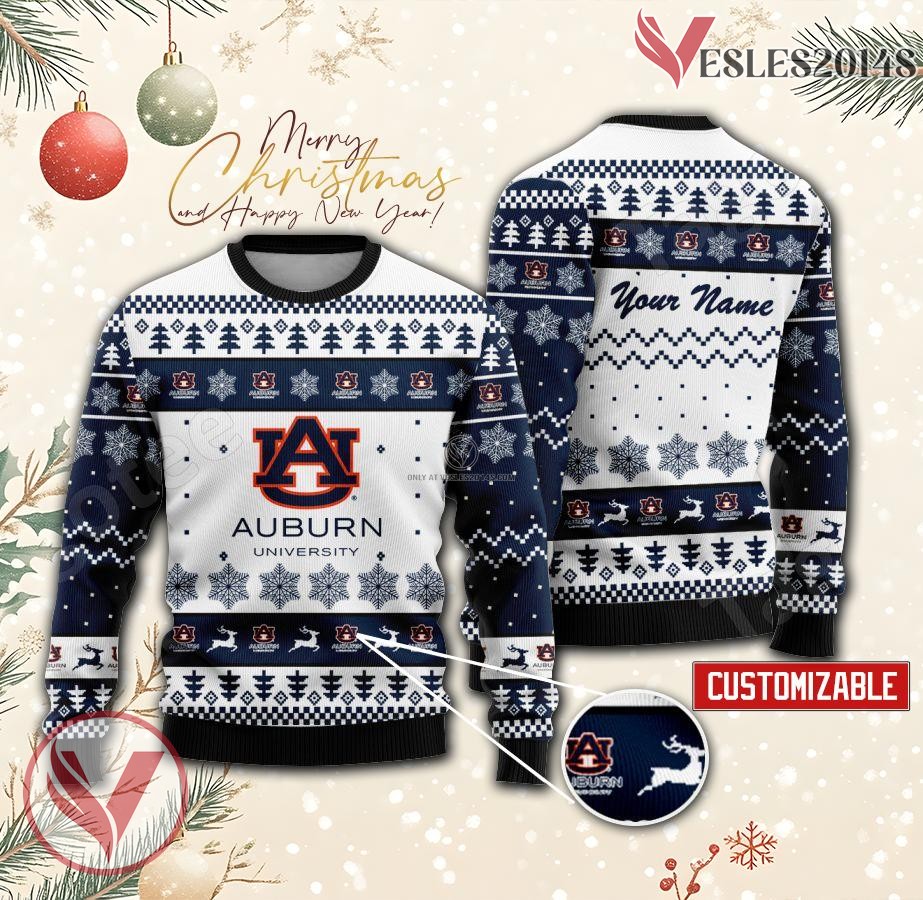 Auburn University Custom Ugly Christmas Sweater, Unique Gift For Fans - Vesles2014s