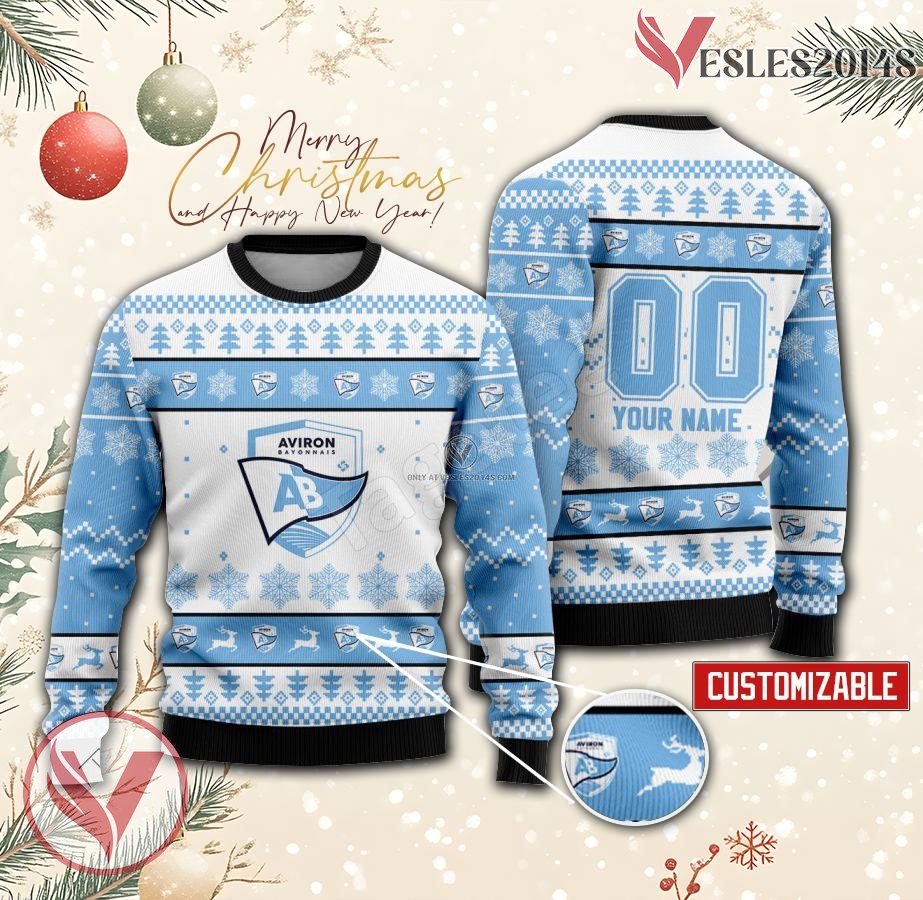 Aviron Bayonnais Rugby Custom Ugly Christmas Sweater, Unique Gift For Fans - Vesles2014s