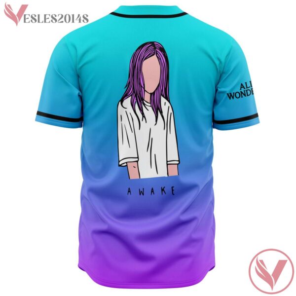 Awake Alison Wonderland Blue Sublimated Baseball Jersey For EDM Festivals - Vesles2014s 1