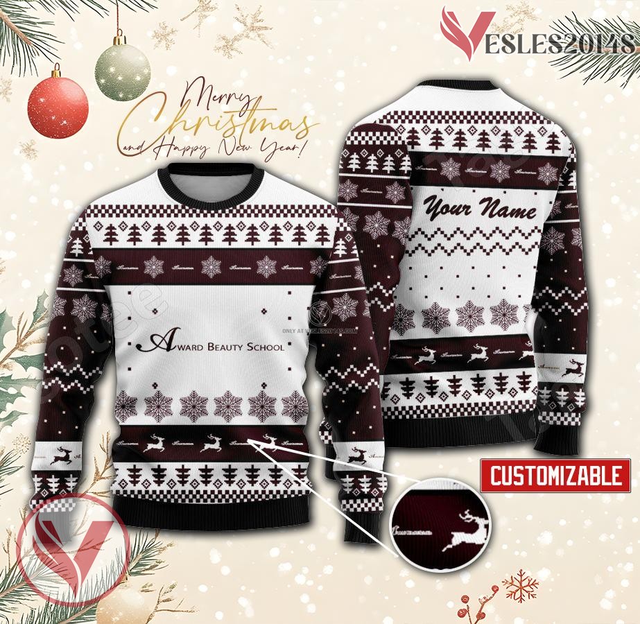 Award Beauty School Custom Ugly Christmas Sweater, Unique Gift For Fans - Vesles2014s