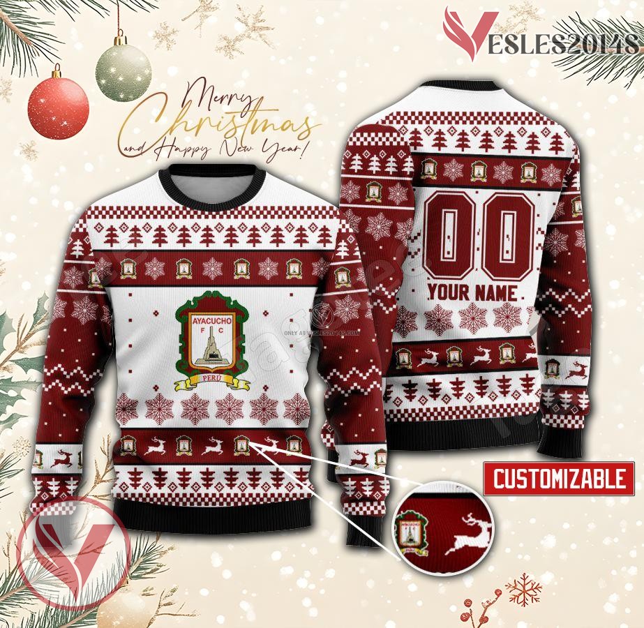 Ayacucho FC Custom Ugly Christmas Sweater, Unique Gift For Fans - Vesles2014s