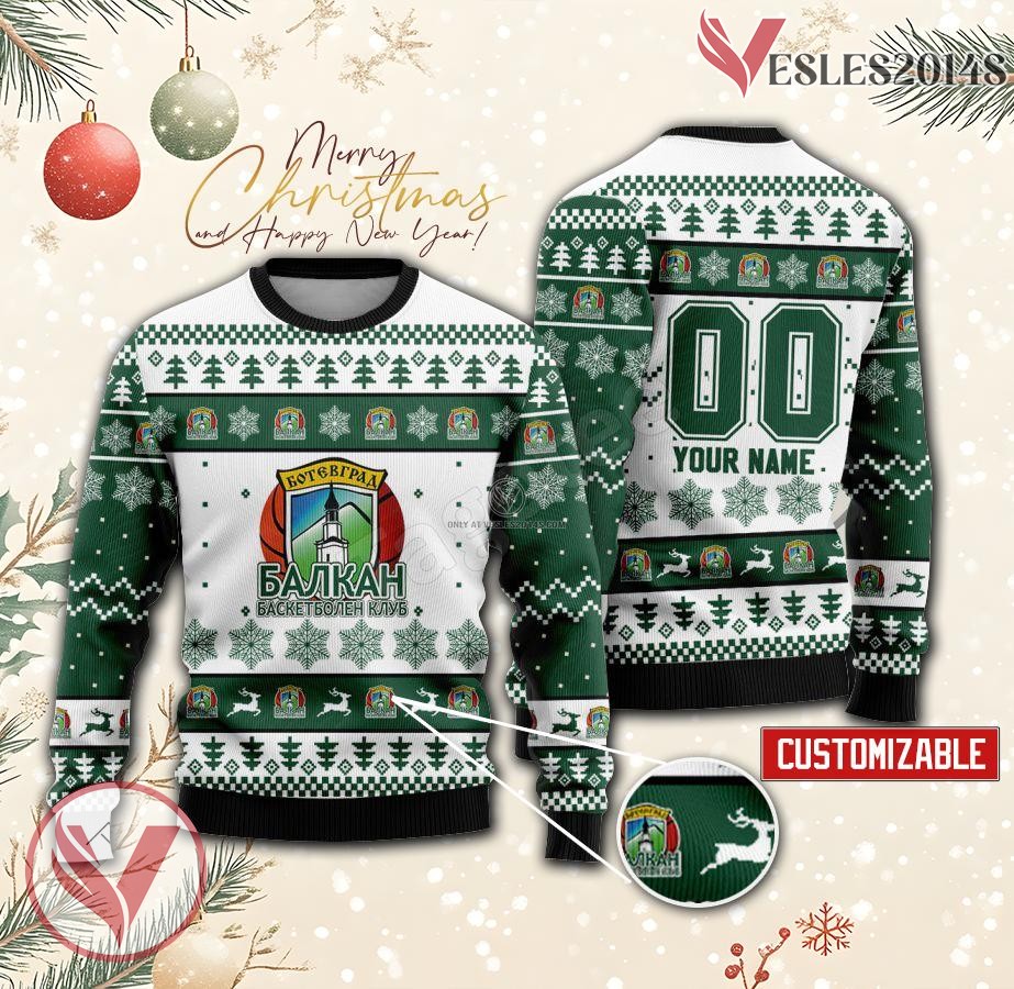 BC Balkan Botevgrad Custom Ugly Christmas Sweater, Unique Gift For Fans - Vesles2014s