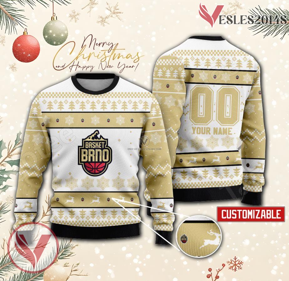 BC Brno Basketball Custom Ugly Christmas Sweater, Unique Gift For Fans - Vesles2014s