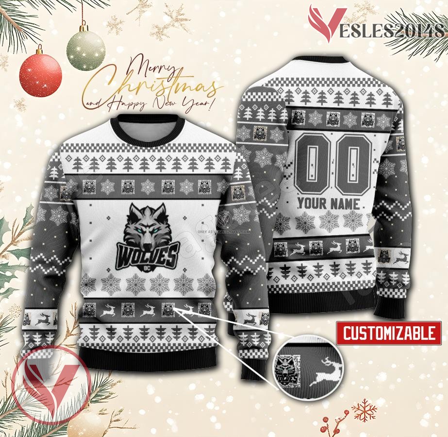 BC Wolves Custom Ugly Christmas Sweater, Unique Gift For Fans - Vesles2014s