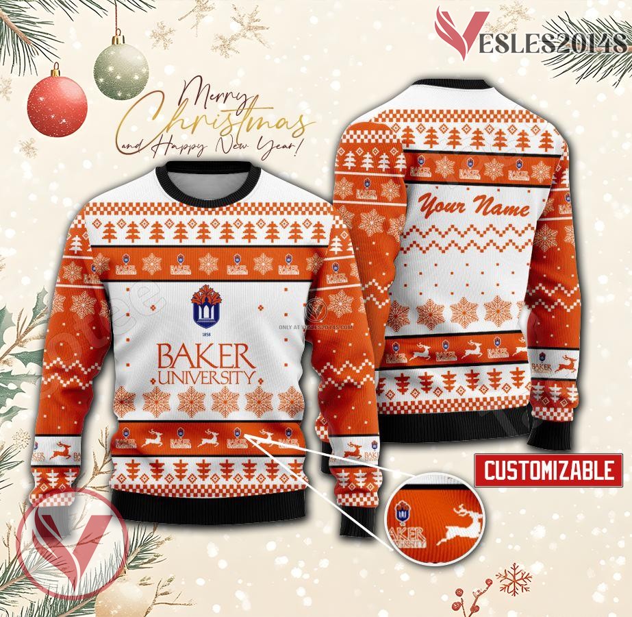 Baker University Custom Ugly Christmas Sweater, Unique Gift For Fans - Vesles2014s