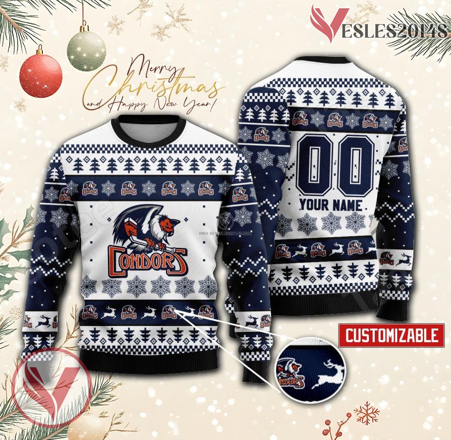 Bakersfield Condors Hockey Custom Ugly Christmas Sweater, Unique Gift For Fans - Vesles2014s