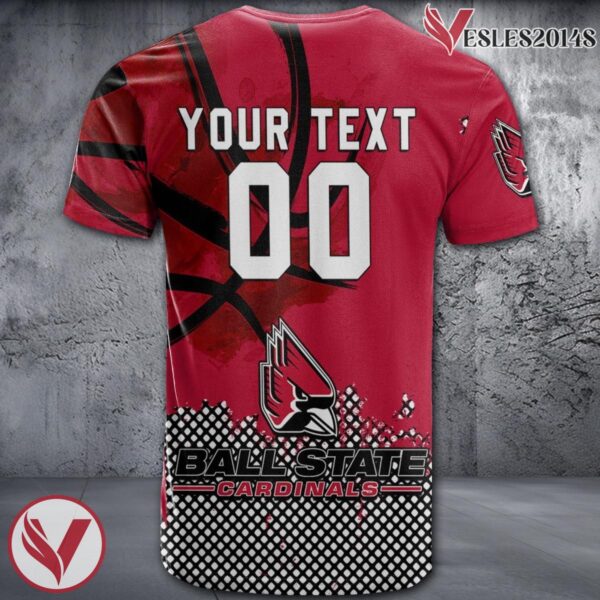 Ball State Cardinals Basketball Grunge Pattern Unique Personalized T Shirts - Vesles2014S 1