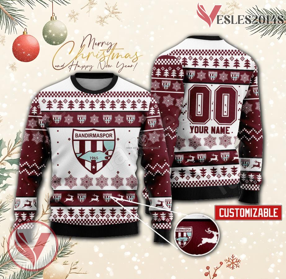 Bandirmaspor Custom Ugly Christmas Sweater, Unique Gift For Fans - Vesles2014s