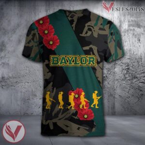 Baylor Bears NCAA With Red Poppy Flower 3D Shirt, Unique Gift For Fans - Vesles2014S 1