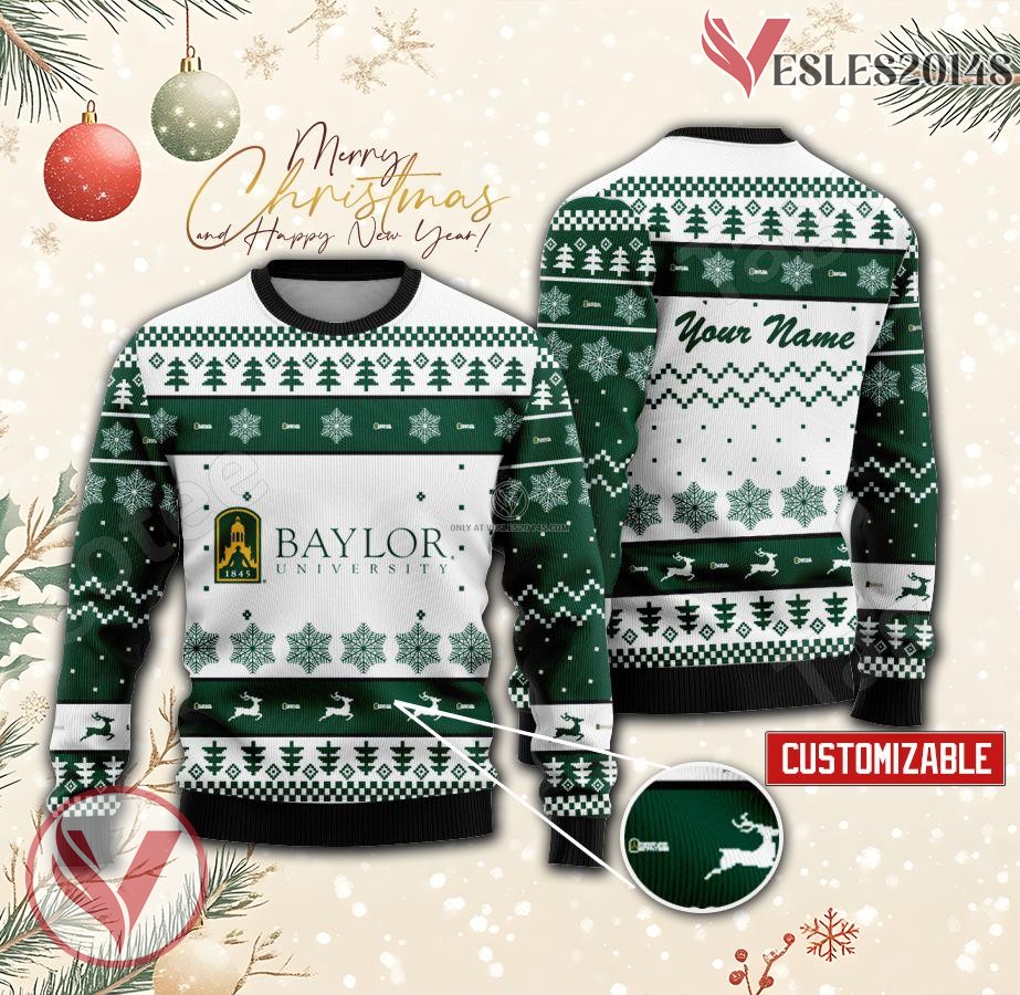Baylor University Personalized Ugly Christmas Sweater, Unique Gift For Fans - Vesles2014s
