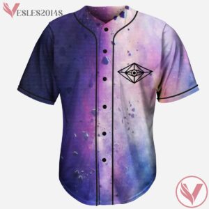 Beautiful Purple Nebula Space Slander Baseball Jersey For EDM Festivals - Vesles2014s