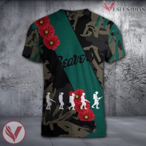 Bemidji State Beavers NCAA With Red Poppy Flower 3D Shirt, Unique Gift For Fans - Vesles2014S 1