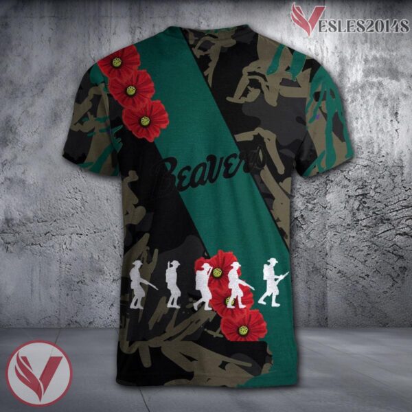 Bemidji State Beavers NCAA With Red Poppy Flower 3D Shirt, Unique Gift For Fans - Vesles2014S 1