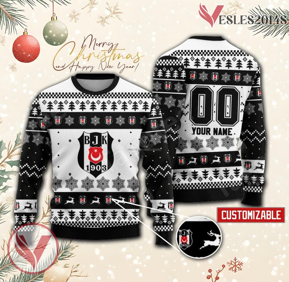 Besiktas Custom Ugly Christmas Sweater, Unique Gift For Fans - Vesles2014s