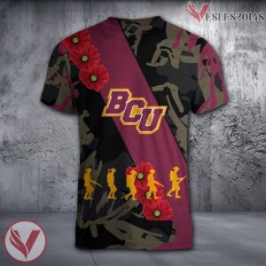 Bethune-Cookman Wildcats NCAA With Red Poppy Flower 3D Shirt, Unique Gift For Fans - Vesles2014S 1