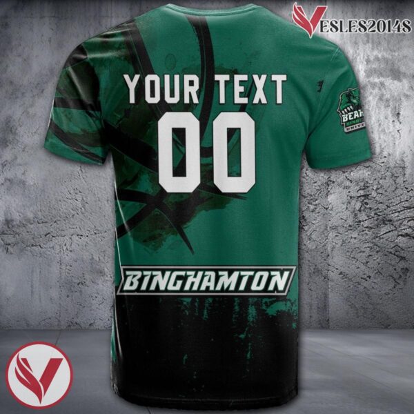 Binghamton Bearcats Basketball Grunge Pattern Unique Personalized T Shirts - Vesles2014S 1