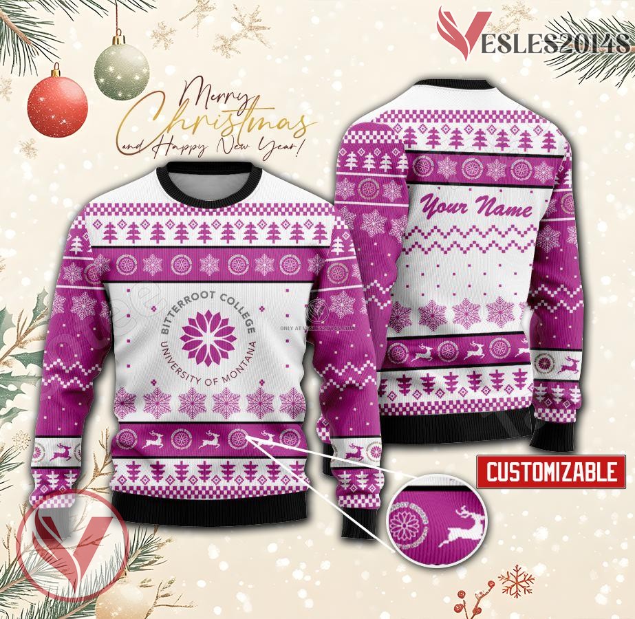 Bitterroot School of Cosmetology Custom Ugly Christmas Sweater, Unique Gift For Fans - Vesles2014s