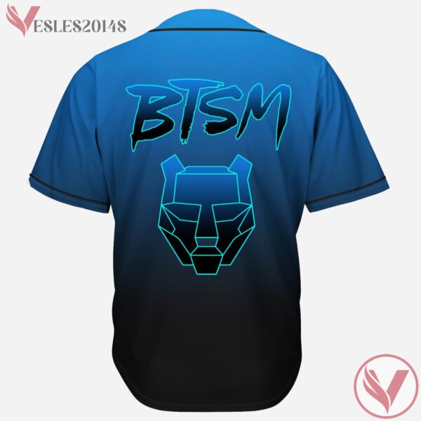 Black Tiger Sex Machine BTSM Blue Gradient Rave Baseball Jersey For festivals, EDM Music Gifts - Vesles2014s 1