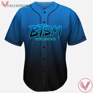 Black Tiger Sex Machine BTSM Blue Gradient Rave Baseball Jersey For festivals, EDM Music Gifts - Vesles2014s