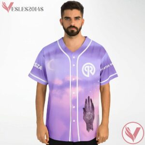 Blue Purple Gradient Dreamy Sky Ryan Wood Custom Jersey - Vesles2014s 3