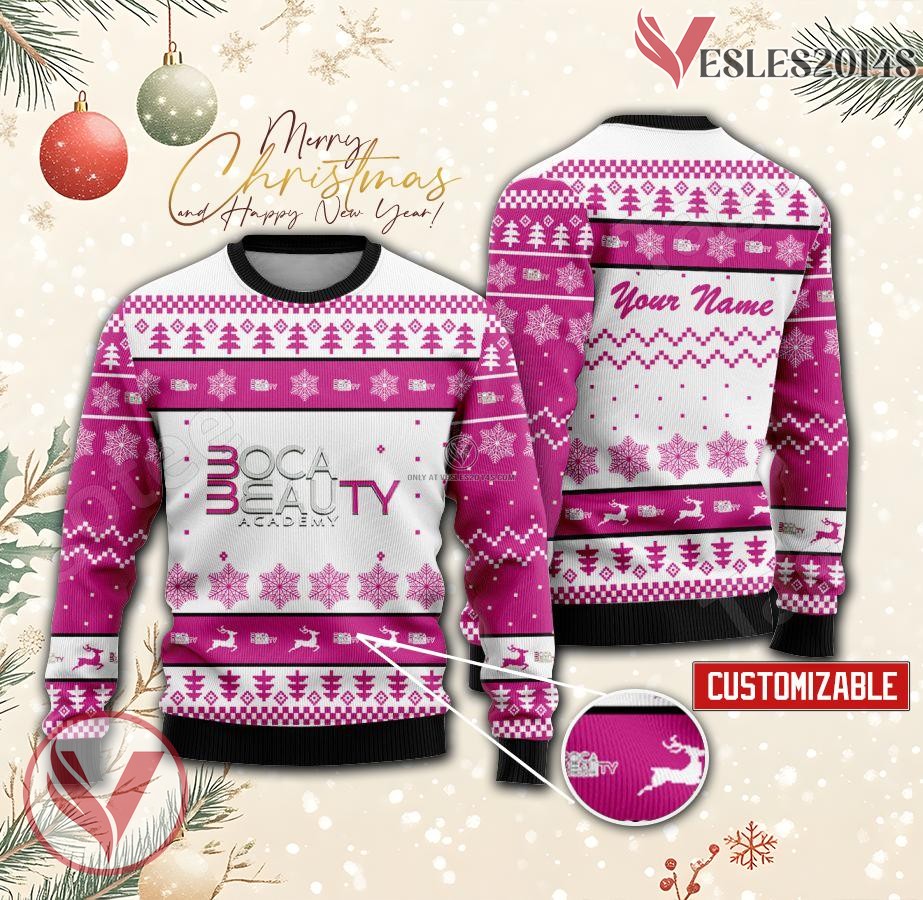 Boca Beauty Academy Custom Ugly Christmas Sweater, Unique Gift For Fans - Vesles2014s