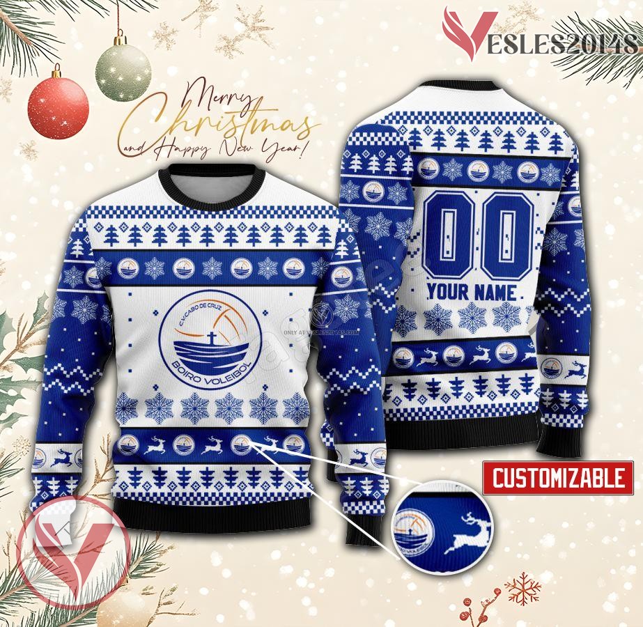 Boiro Volleyball Custom Ugly Christmas Sweater, Unique Gift For Fans - Vesles2014s