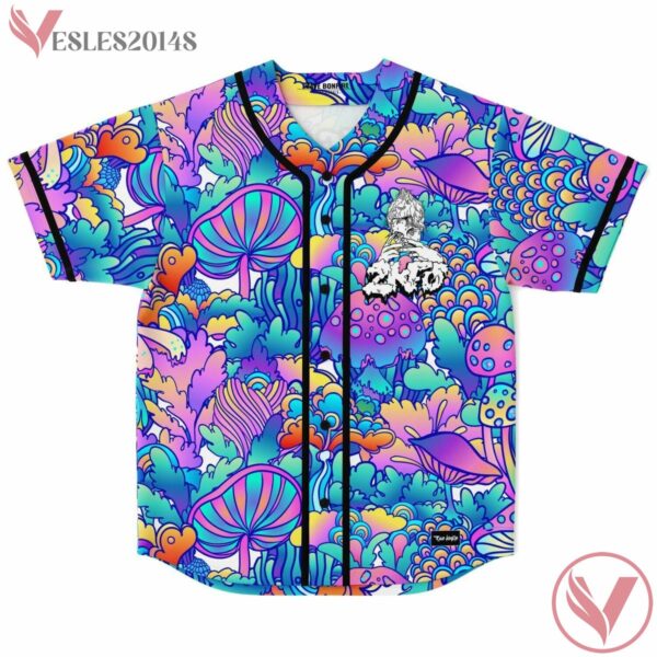 Boogie T Rio Psychedelic Fungi Nicole Custom Baseball Jersey, Tour Outfit Ideas For Rave Lovers - Vesles2014s