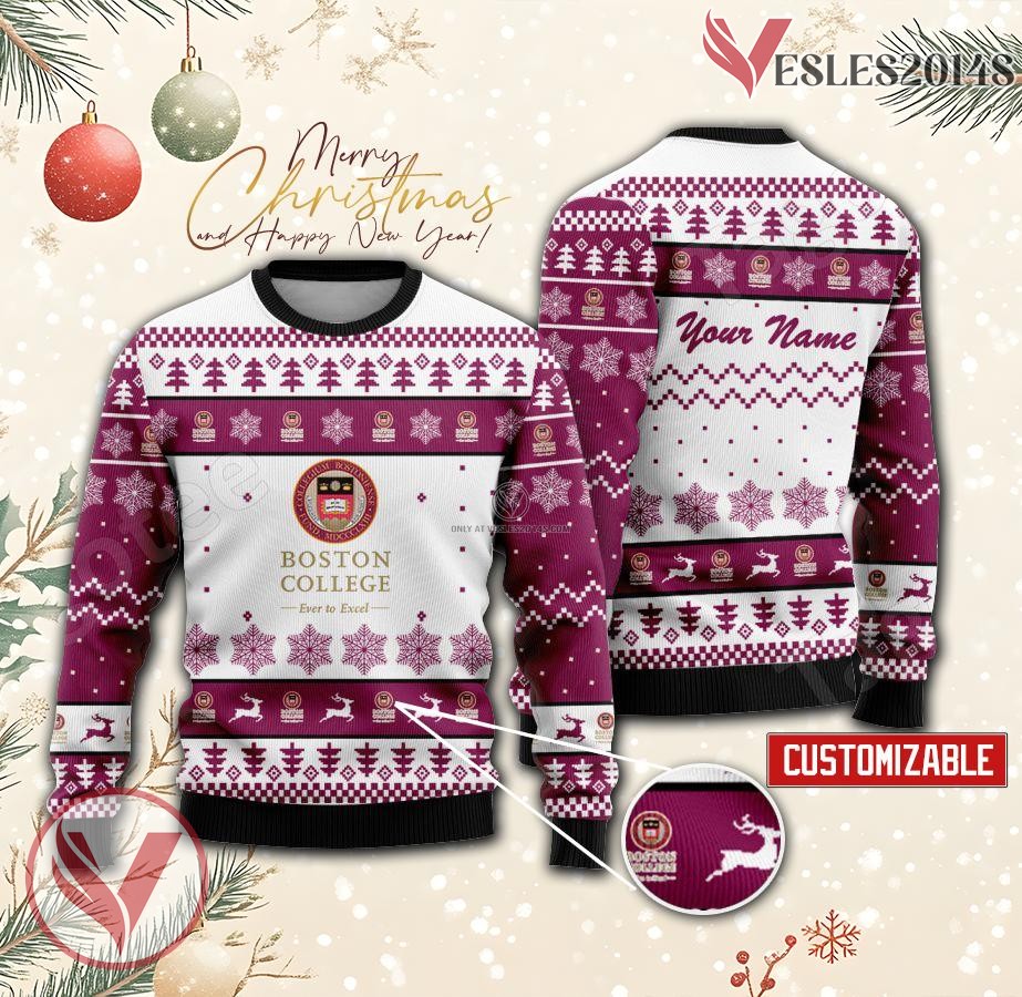 Boston College Custom Ugly Christmas Sweater, Unique Gift For Fans - Vesles2014s