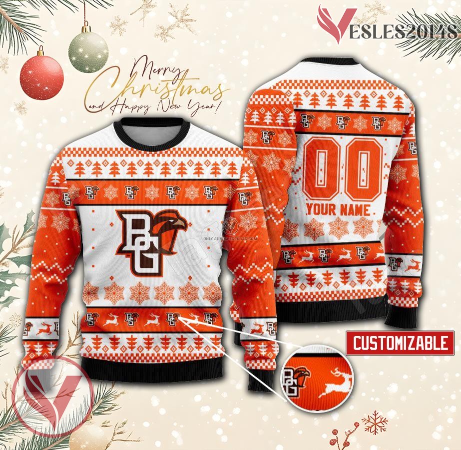 Bowling Green College Rugby Custom Ugly Christmas Sweater, Unique Gift For Fans - Vesles2014s