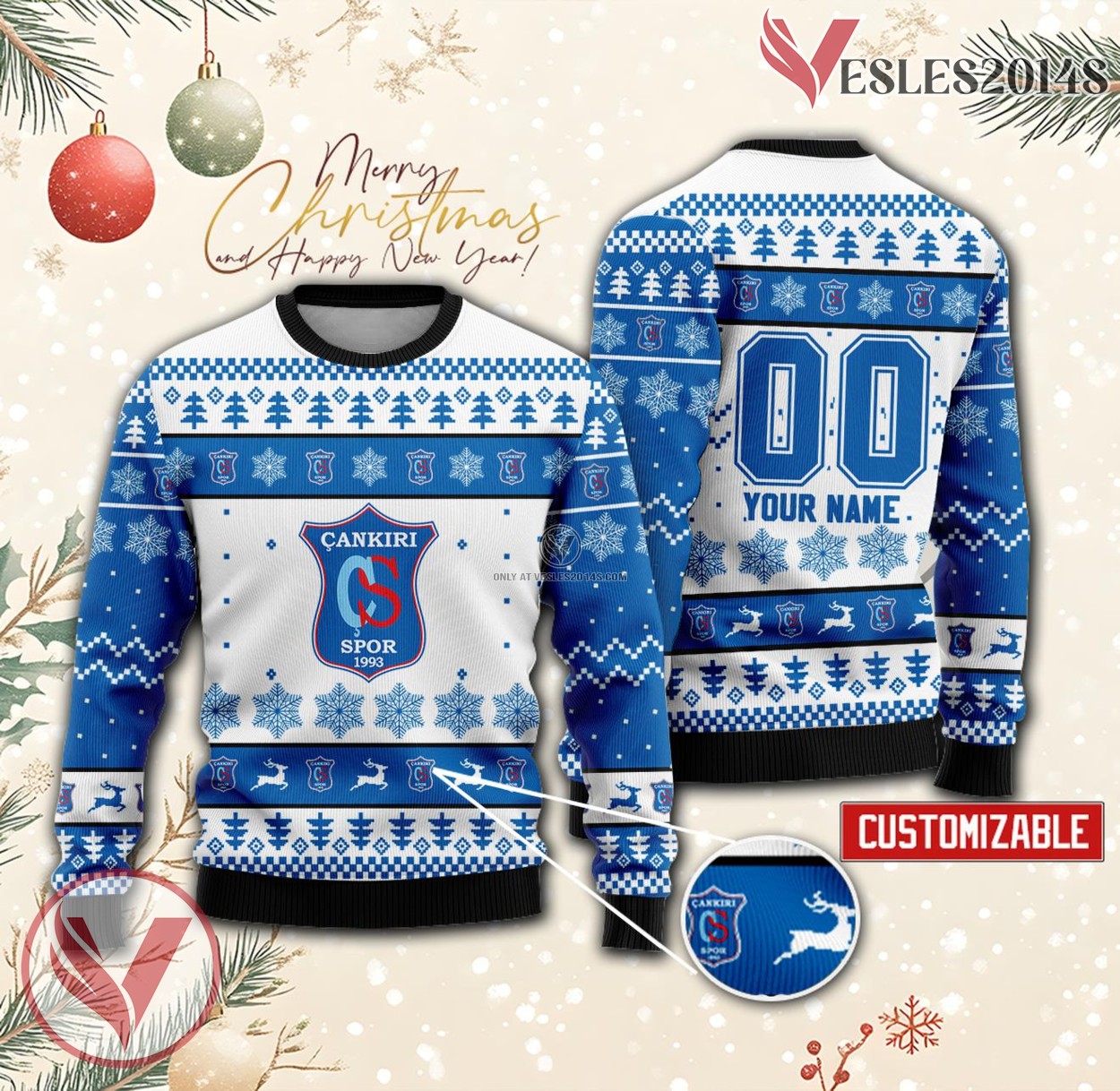Çank?r?spor Custom Ugly Christmas Sweater, Unique Gift For Fans - Vesles2014s