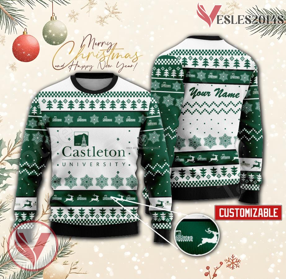 Castleton University Custom Ugly Christmas Sweater, Unique Gift For Fans - Vesles2014s