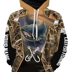 Catfish Customized Fish On Long Sleeve, Hoodie, Zip Up Hoodie - Uniform Custom Clothes, Unique Gifts For Employee - Vesles2014s 1