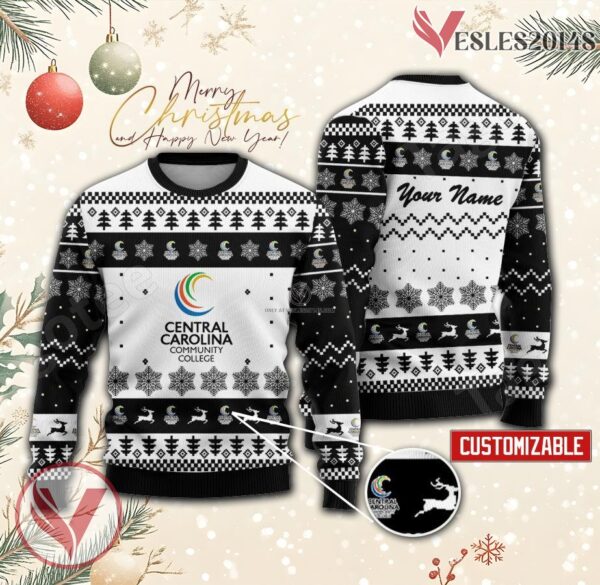 Central Carolina Community College Custom Ugly Christmas Sweater, Unique Gift For Fans - Vesles2014s