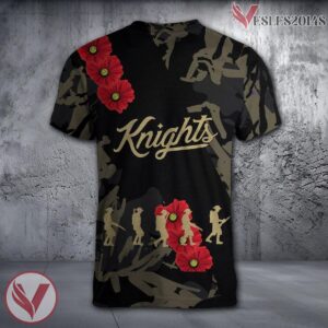 Central Florida Knights NCAA With Red Poppy Flower 3D Shirt, Unique Gift For Fans - Vesles2014S 1